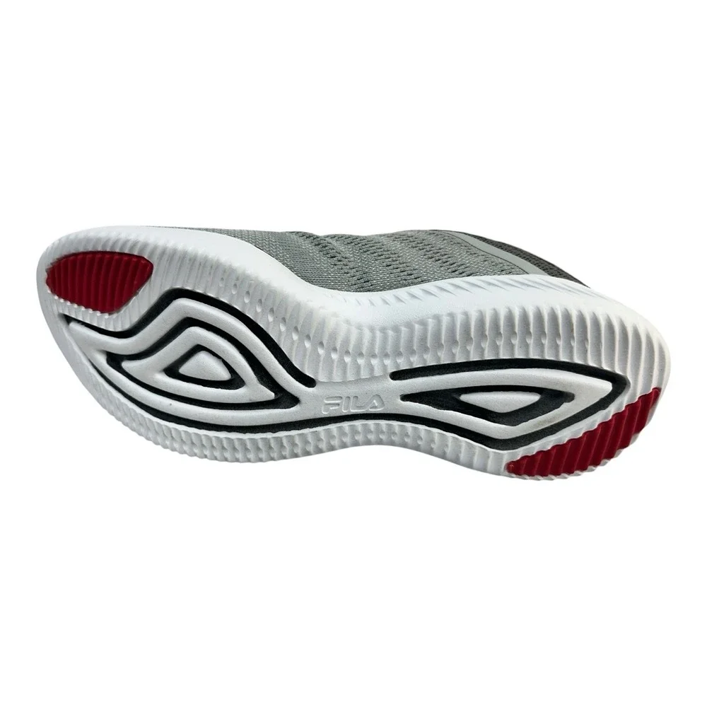Fila Men's 9.5 Memory Foam Gray Red White Shoes